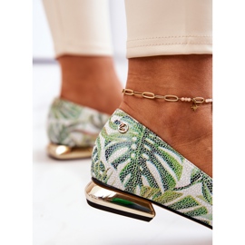 Ballerinor för damer Laura Messi Lädergrön 2193 mångfärgad 1