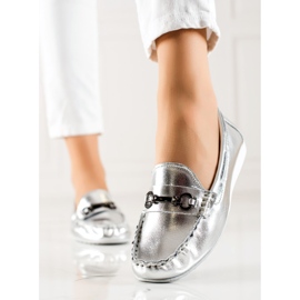 Goodin Silver Läder Loafers silver- 1