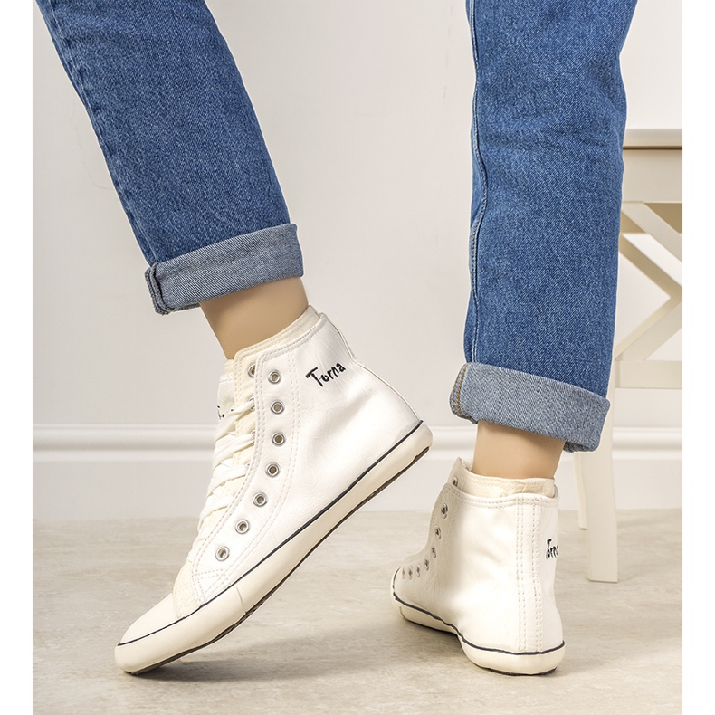 # skadad # Torna vita ankelsneakers för kvinnor # SKADAD # 2