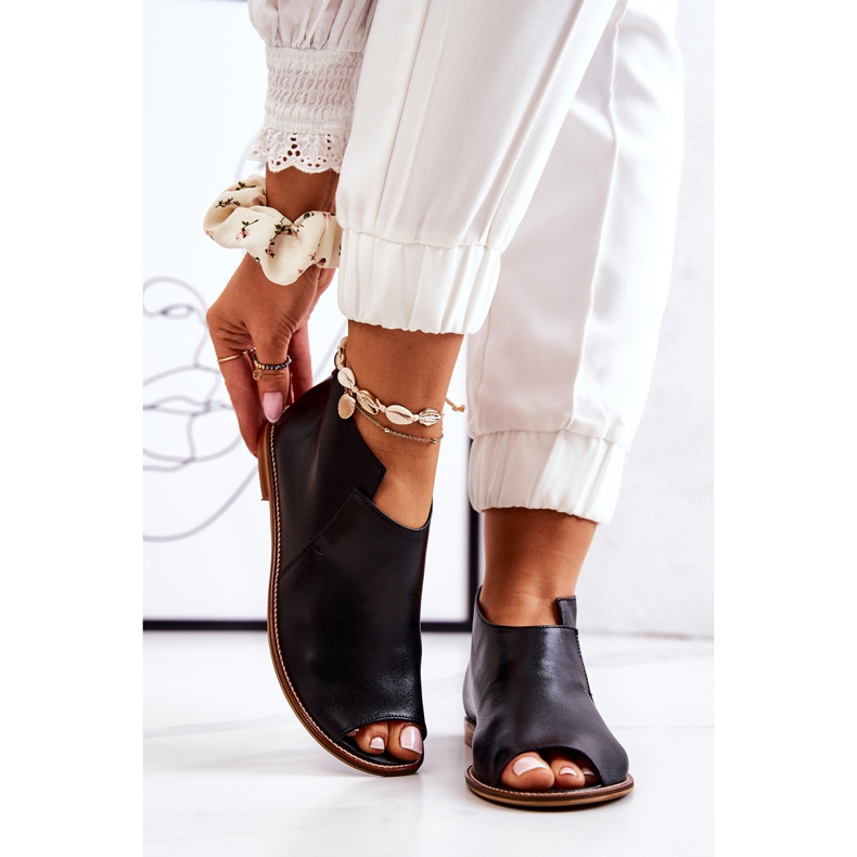 Läderstövlar på hög klack Laura Messi Black 2324 svart 2