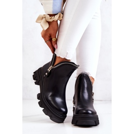 WS1 Skinnstövlar med dekorativa svarta dragkedjor Deborah 1