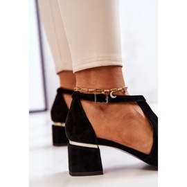 Mocka Pumps On Heel Laura Messi 2309 Svart 1