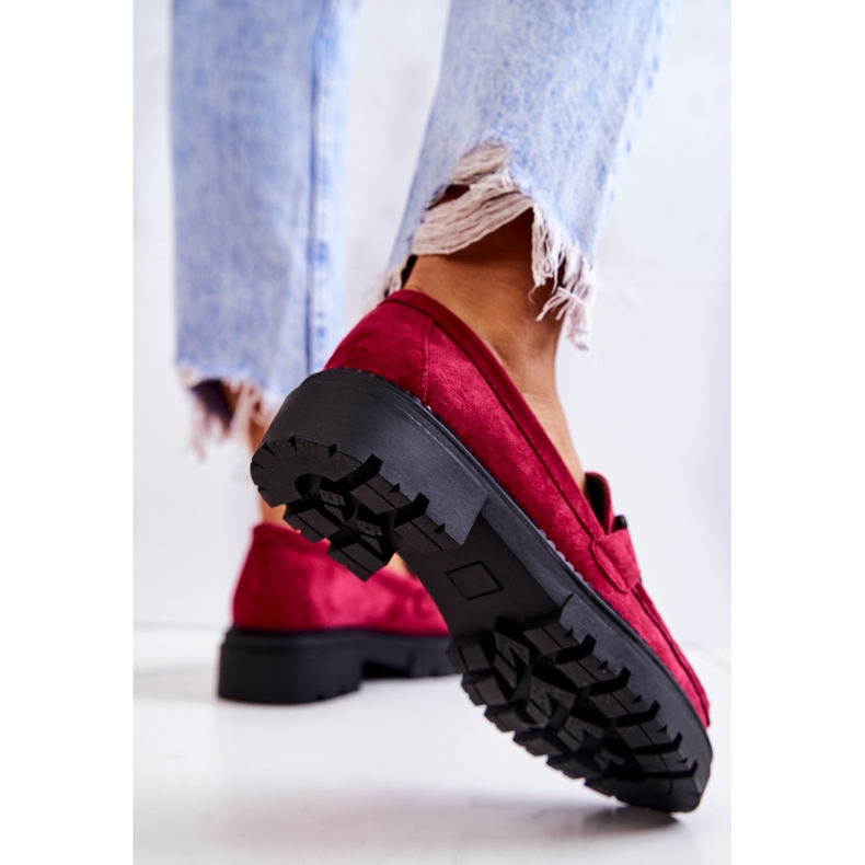 PL5 Loafers i mocka med La.Fi-dekoration Fuchsia Laurene rosa 1