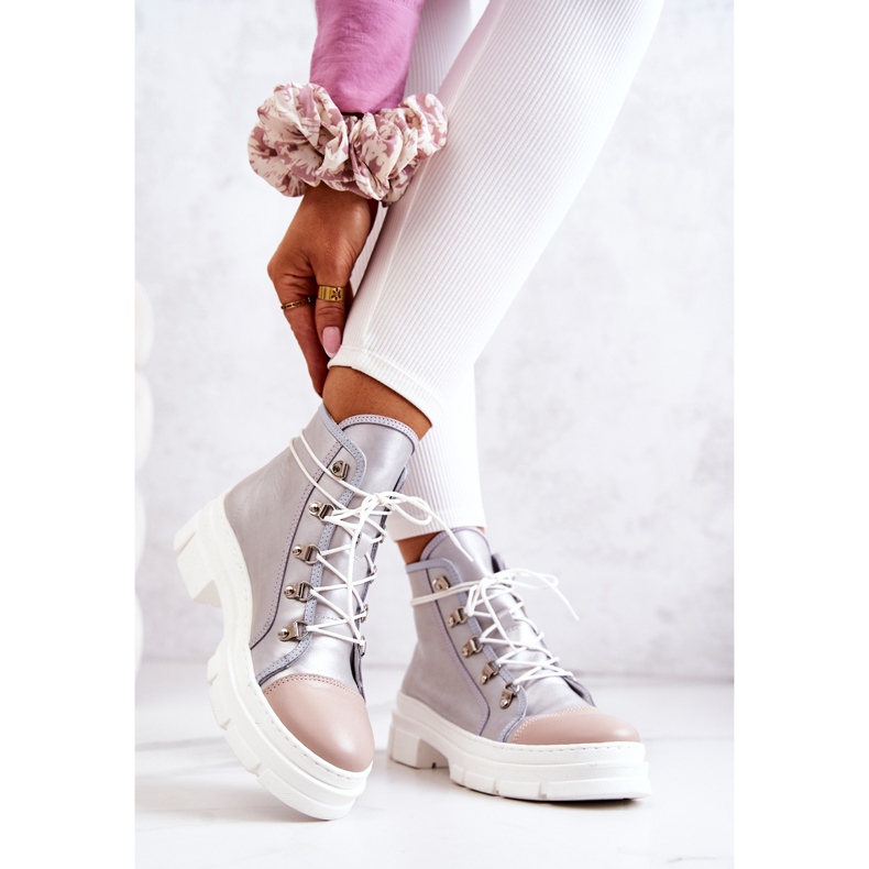 PK1 Silver Letty Läderstövlar beige 2