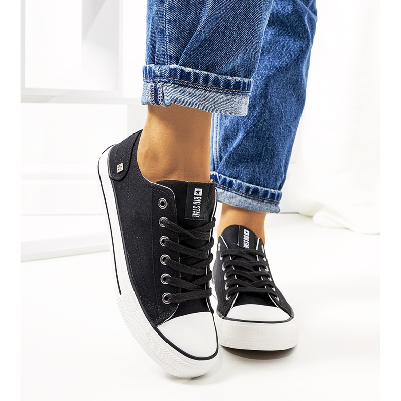 Big Star Black klassiska sneakers DD274338 vit svart 2