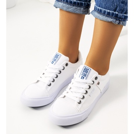 Vita tyg sneakers Big Star AA274511 1