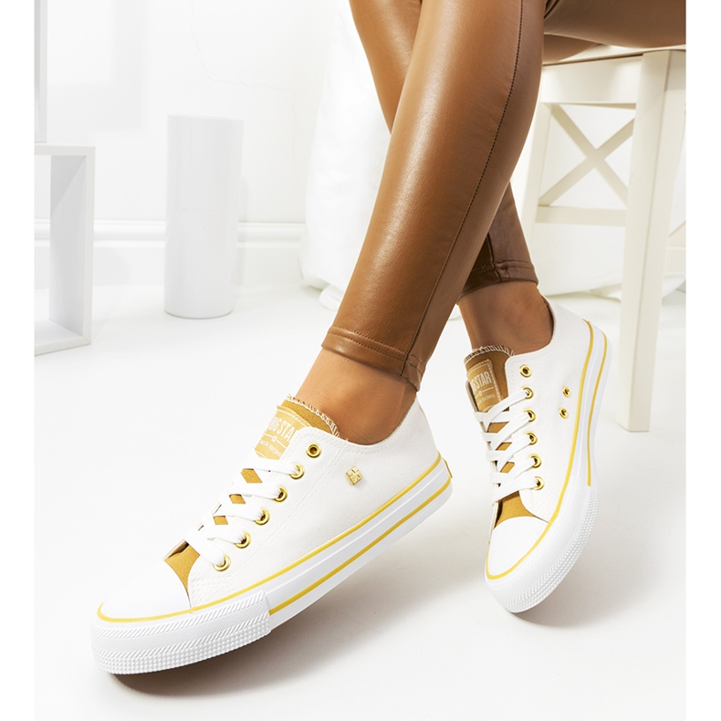 White Big Star damsneakers HH274458 beige vit 1