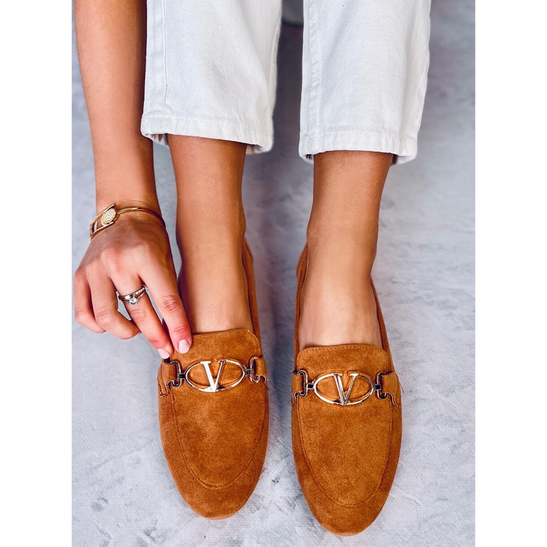 Fred Camel loafers dam brun 1