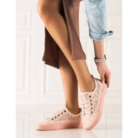 Genombrutna Big Star Sneakers dam JJ274059 rosa 1