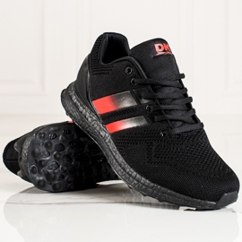 DK Sportskor för män med remmar svart röd 1