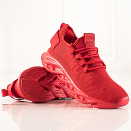 TRENDI Moderiktiga sportskor för män röd 2