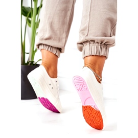 NEWS Kvinnors klassiska Ecoma färgskiftande sneakers vit mångfärgad 4