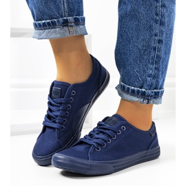 Big Star Marinblå damsneakers JJ274067 2