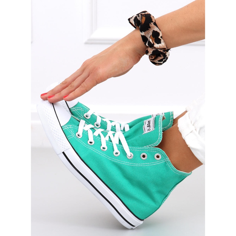 Inga L.GRÖN ankelhöga sneakers 1