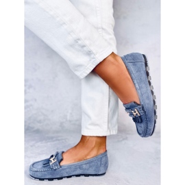 Leif Blue dam loafers blå 2