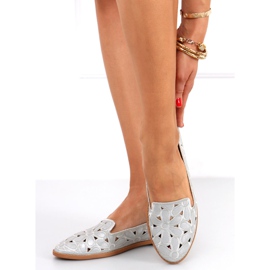 Ragna Silver genombrutna ballerinor grå 1