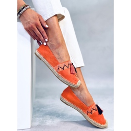 Boho espadrilles med Birna Orange fransar 1