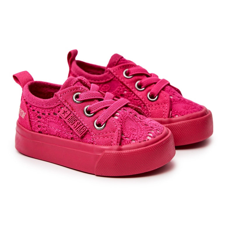 Openwork Sneakers Big Star JJ374015 Rosa 2