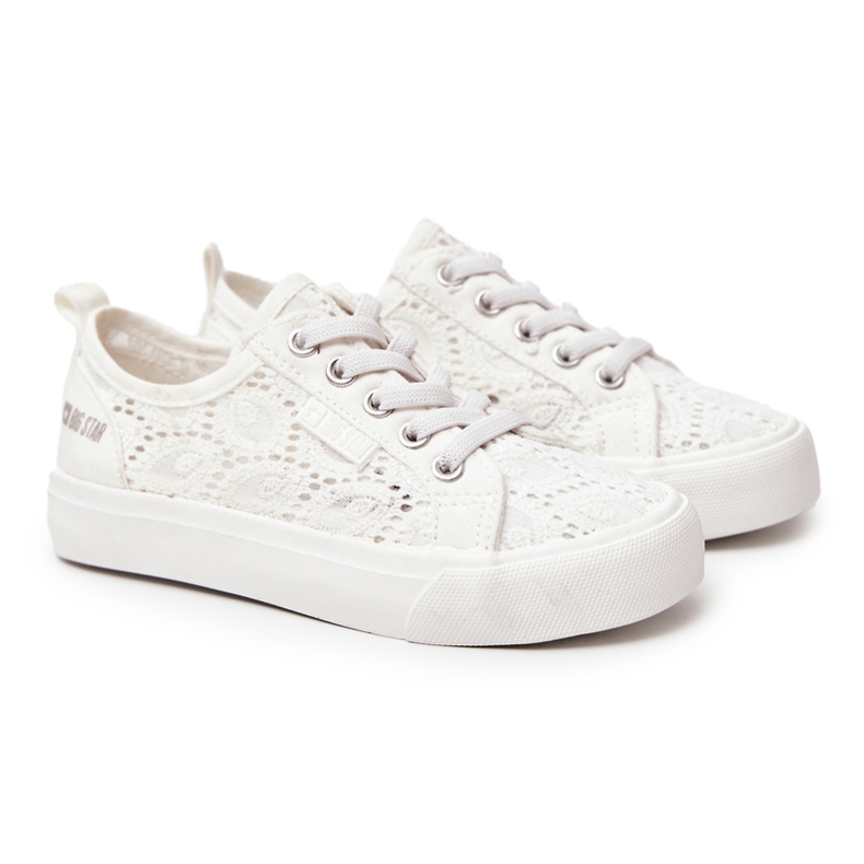 Openwork Sneakers Big Star JJ374012 Vit 2