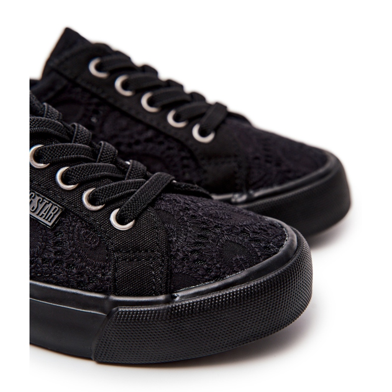 Svarta genombrutna Big Star JJ374011 Sneakers 1