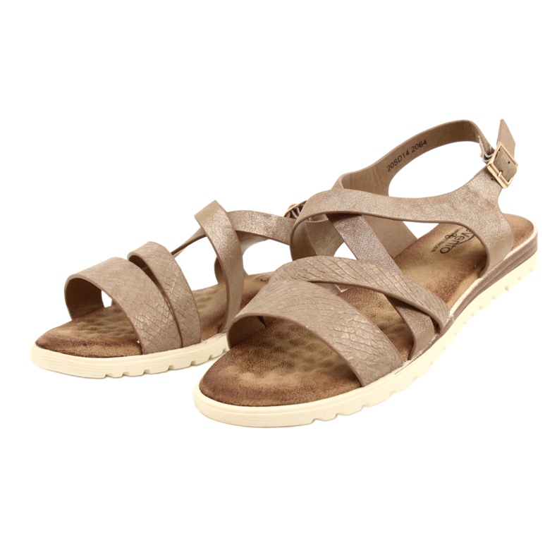 Golden Metallic Women's Evento 20SD14-2064 Sandaler brun 3
