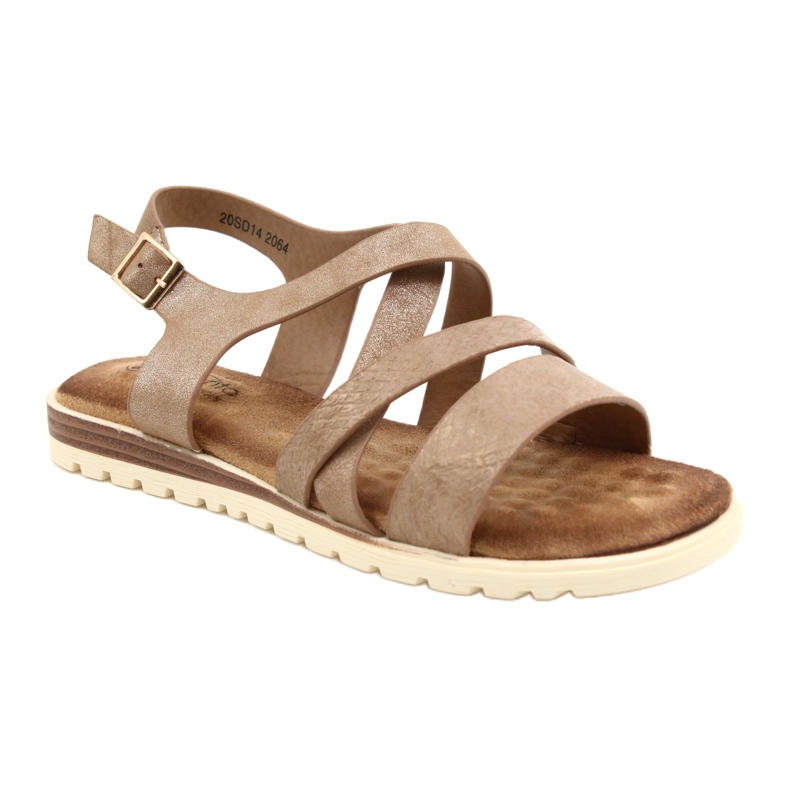 Golden Metallic Women's Evento 20SD14-2064 Sandaler brun 1