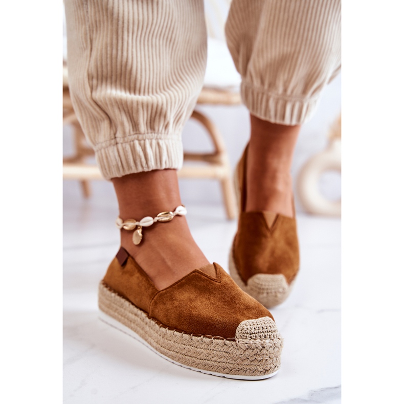 FB2 Camel Lesley Mocka Slip On Espadrilles brun 1