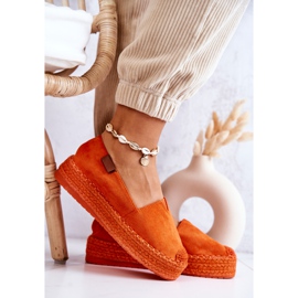 FB2 Lesley Orange Slip-On Mocka Espadrilles 1