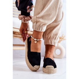 FB2 Svart Lesley Mocka Slip On Espadrilles 1