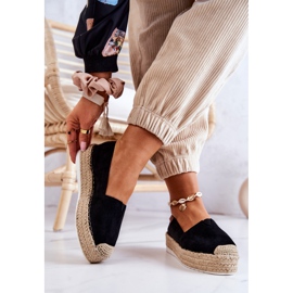 FB2 Svart Lesley Mocka Slip On Espadrilles 2