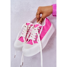Låga Sneakers På Rosa Mischa Plattform 2