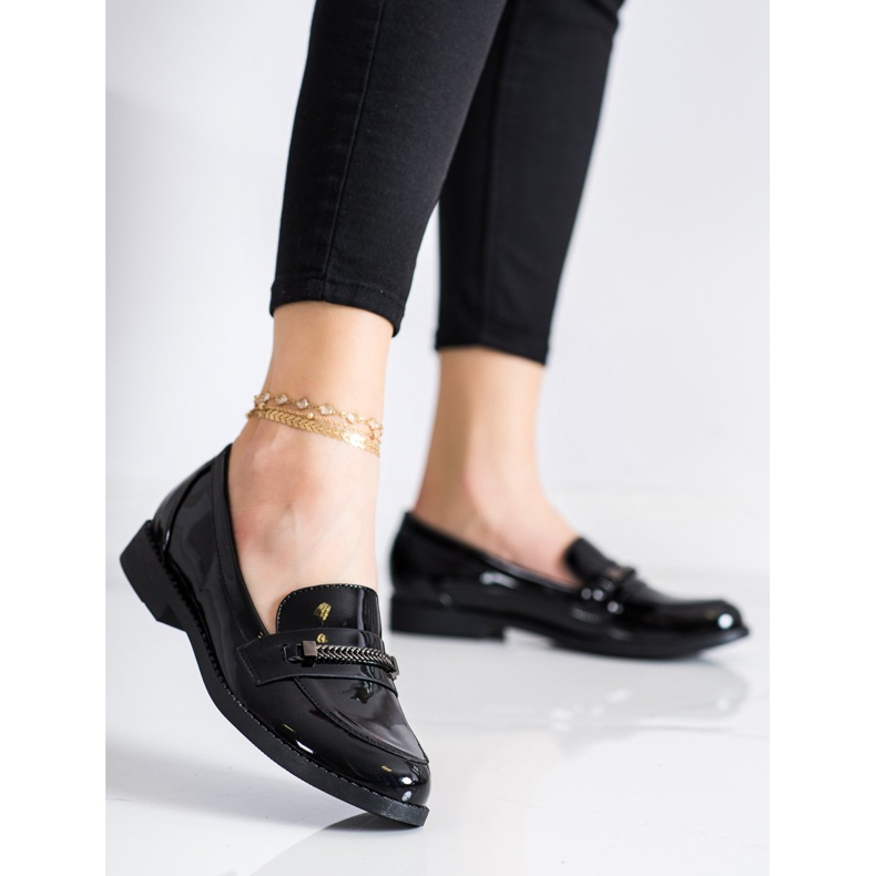 TRENDI Eleganta lackade skor svart 2