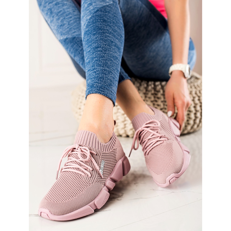 Sneakers för damer Big Star JJ274266 rosa 2