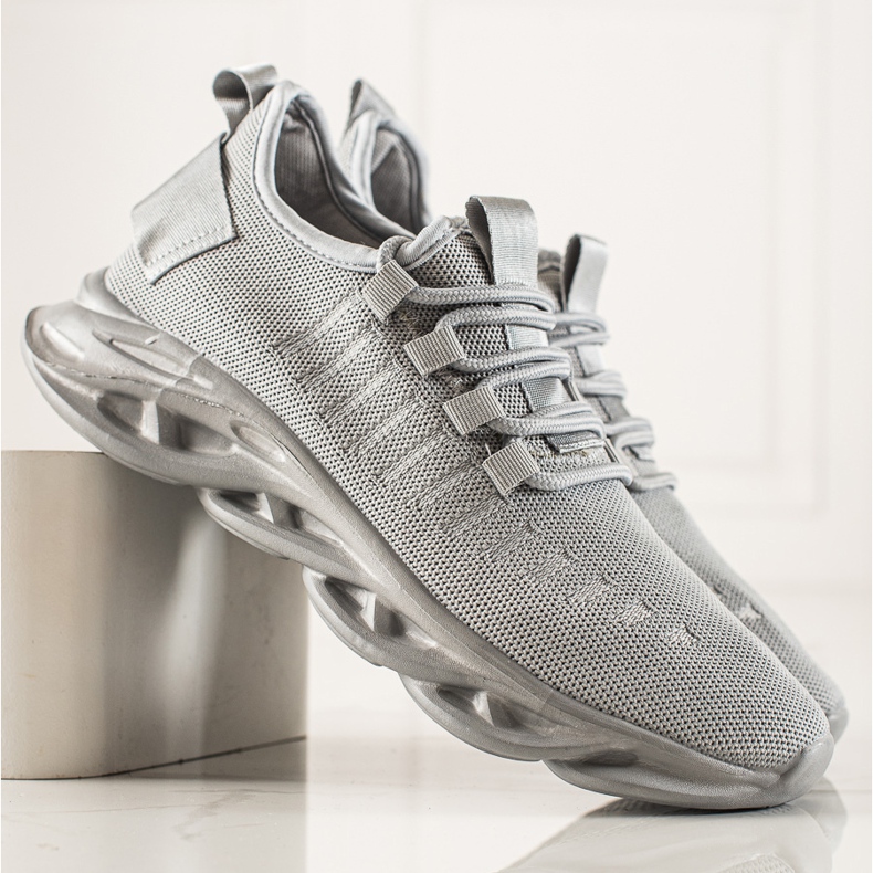 TRENDI Moderiktiga sportskor för män grå 1