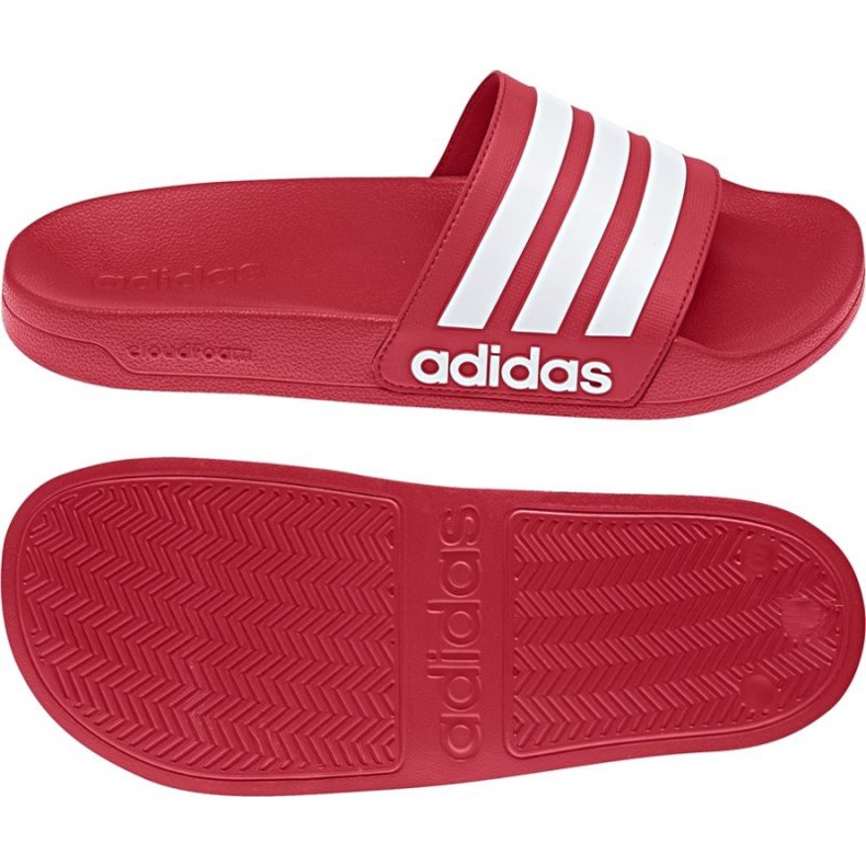Adidas Adilette Shower AQ1705 tofflor vit röd 1