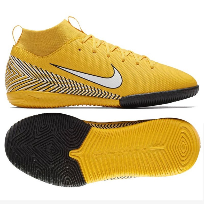 Nike Mercurial Superfly 6 Academy Gs Neymar Ic Jr AO2886-710 fotbollsskor gul gula färger 1