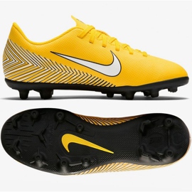 Nike Mercurial Vapor 12 Club Neymar Mg Jr AO9472-710 fotbollsskor mångfärgad gula färger 1