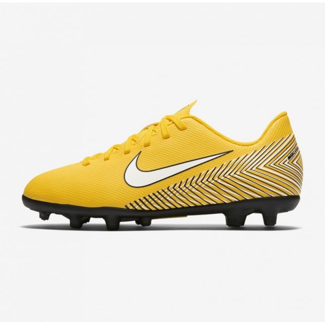 Nike Mercurial Vapor 12 Club Neymar Mg Jr AO9472-710 fotbollsskor mångfärgad gula färger 2