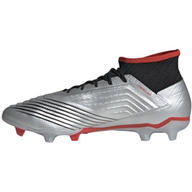 Adidas Predator 19.2 Fg M F35601 fotbollsskor svart silver silver- 1