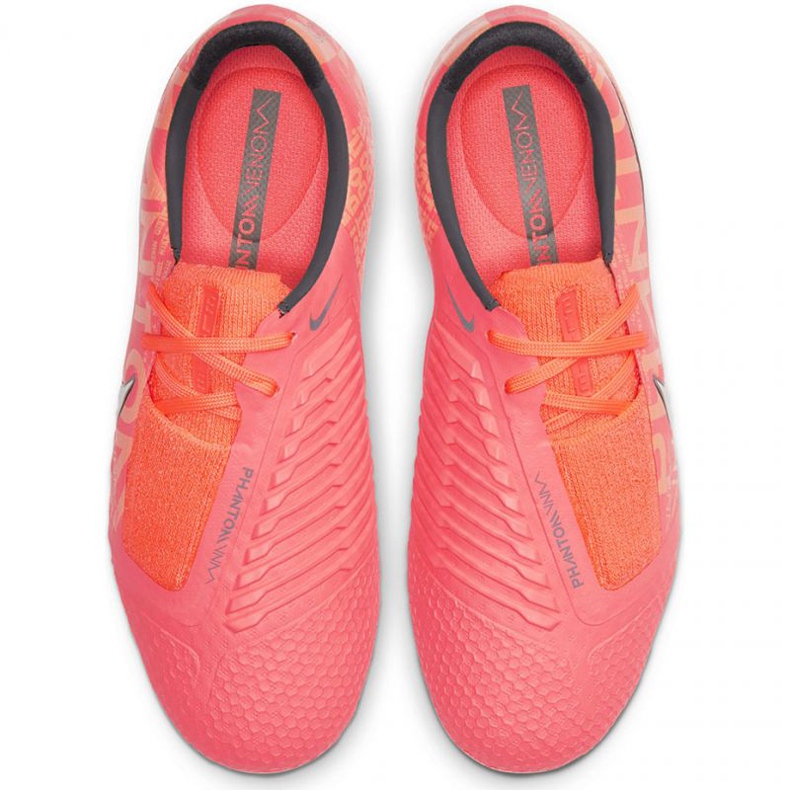 Nike Phantom Venom Elite Fg Jr AO0401 810 fotbollsskor mångfärgad apelsiner och röda 1