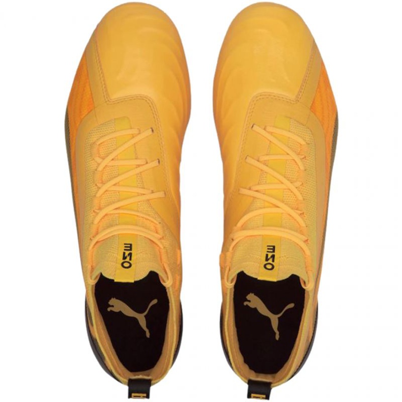 Fotbollsskor Puma One 20.1 Fg Ag Ultra M 105743 01 gul gula färger 1