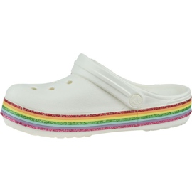 Crocs Rainbow Glitter Clog 206151-100 vit 1