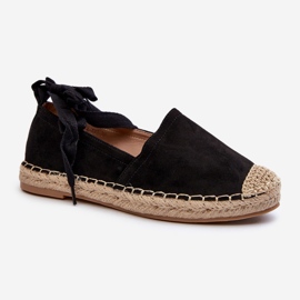 Ismanne Black Mocka Espadrilles bundna svart 1