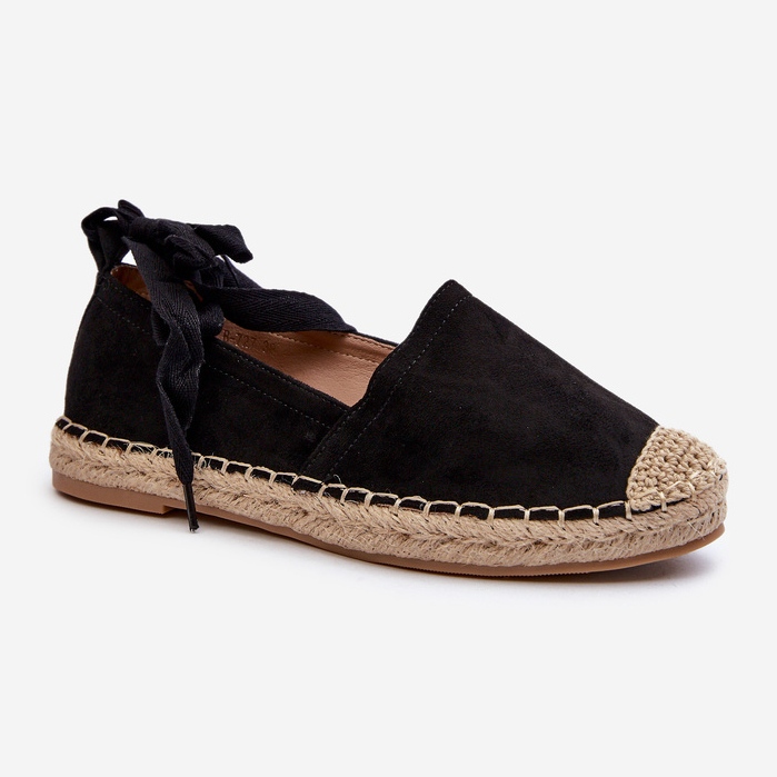 Ismanne Black Mocka Espadrilles bundna svart 1