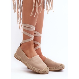 FB1 Knyt Beige Mocka Espadrilles Ismanne 1