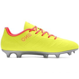 Fotbollsskor Puma One Jr 20.4 Osg Fg Ag 105973 01 röd gula färger 1