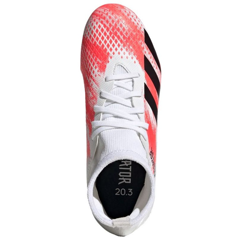 Adidas Predator 20.3 Fg Jr EG0927 fotbollsskor mångfärgad vit 1