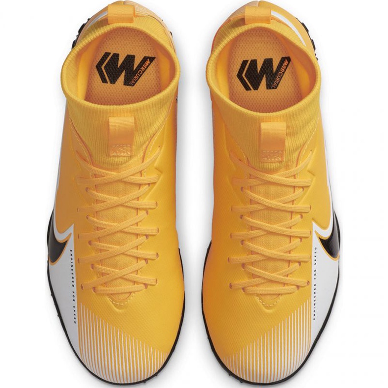 Nike Mercurial Superfly 7 Academy Tf Jr AT8143 801 fotbollsskor gul gula färger 1