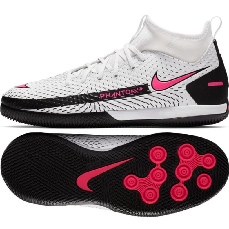 Inomhusskor Nike Phantom Gt Academy Df In Jr CW6693-160 vit vit 1