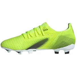 Adidas X Ghosted.3 Fg M FW6948 fotbollsskor vit, gul-grön neon grön 2